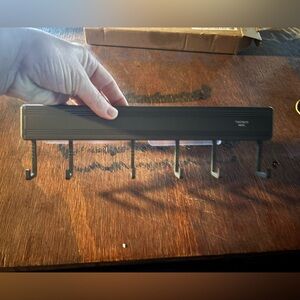 Black Wall-Mounted Hook Rack